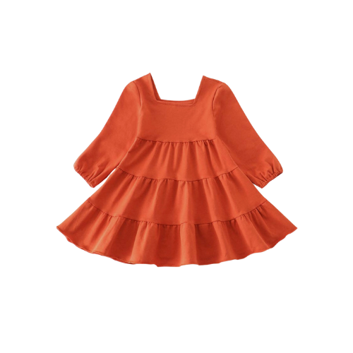 Rust Tiered Dress